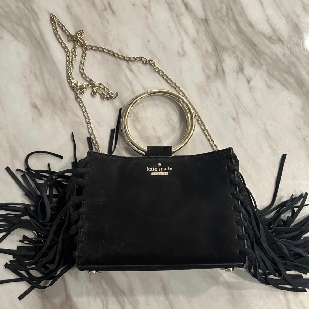 Kate Spade White Rock Road Mini Suede Sam Crossbody